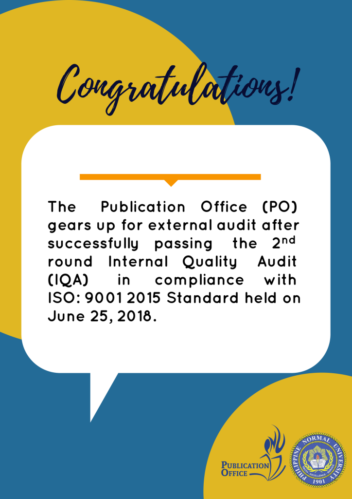 Publication Office passed the 2nd round of IQA