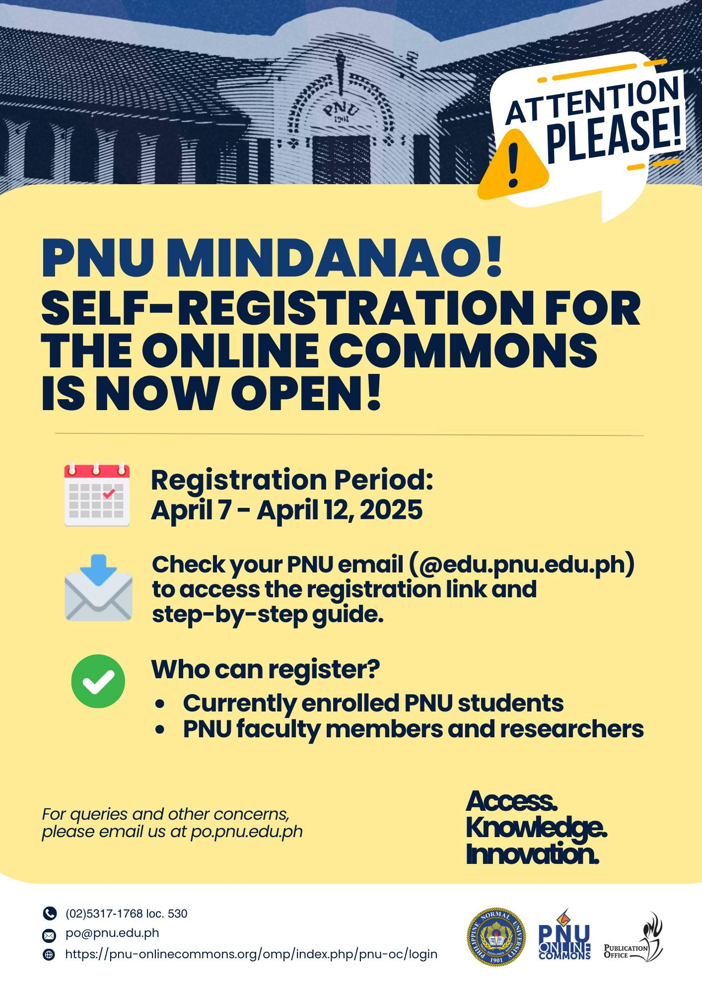 PNU Mindanao students and faculty can now register for the PNU Online Commons!