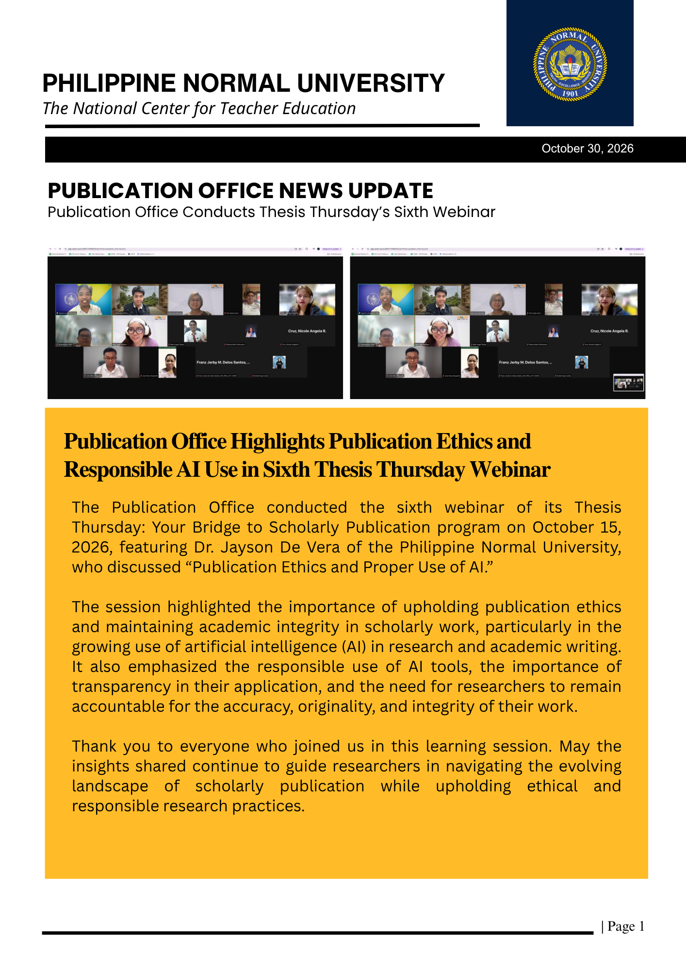 Thesis Thursday Webinar 6 is a wrap